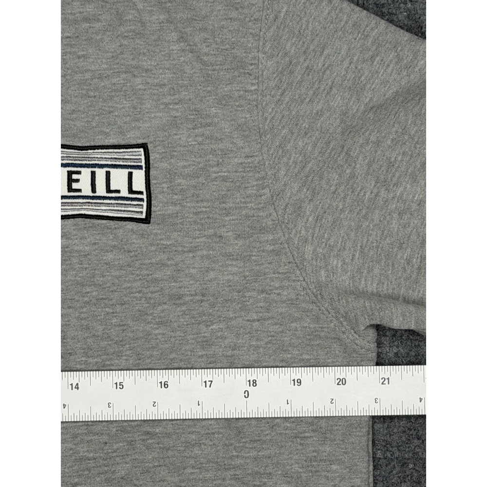 O'Neill Mens Full Zip Hoodie Grey Navy Logo Fleece Sweatshirt S - Picture 4 of 5